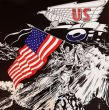 VV.AA. "The US Of Oi!" (Vinilo Azul/Negro) (Warzone, Moonstomp, Youth Defense League...)